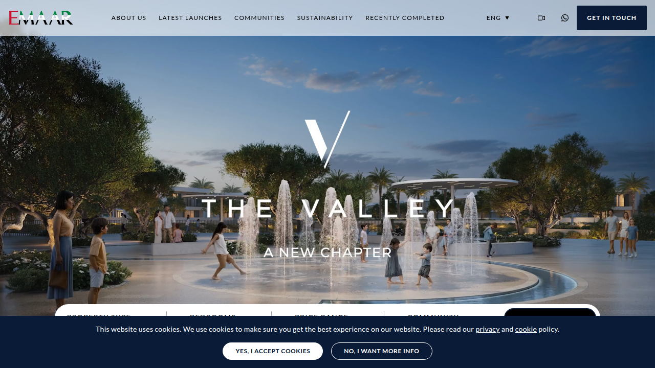 Explore Emaar Properties' official website for their latest master-planned communities and iconic developments in Dubai.
