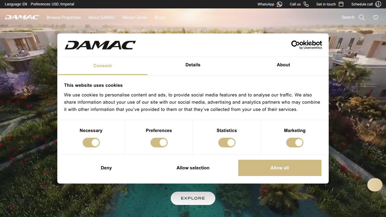 Discover Damac Properties' portfolio of luxury branded residences and resort-style communities.