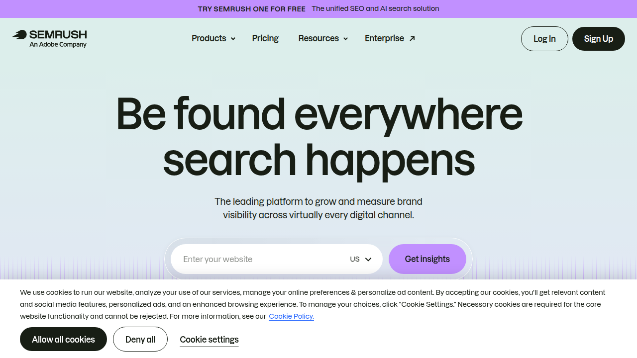SEMrush provides tools for keyword research and competitor analysis in digital marketing.