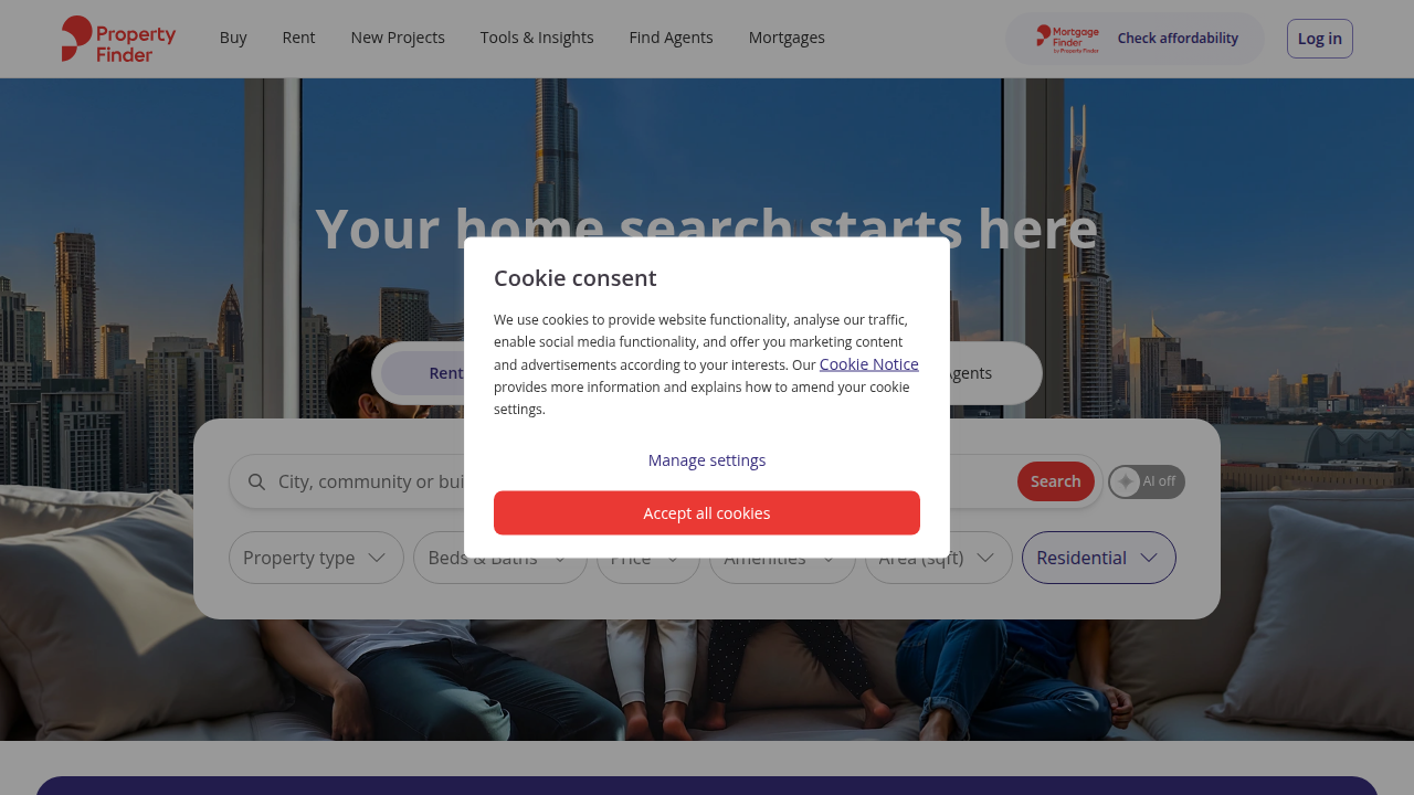 Leading online platform for finding properties in Dubai, showcasing listings and investment guides.