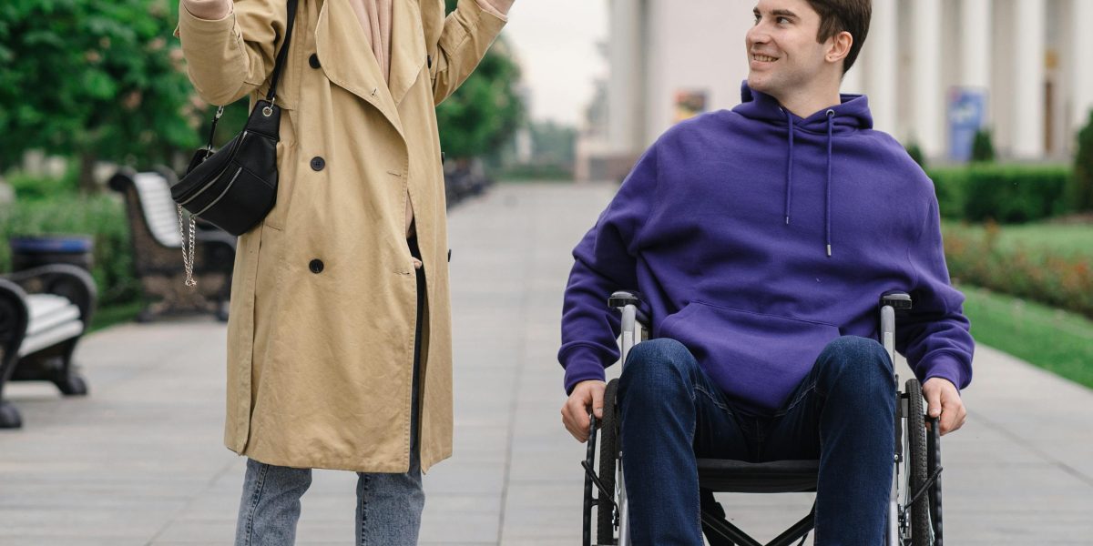 Two people having a direct conversation, symbolizing cutting out the middleman and direct communication with a developer.