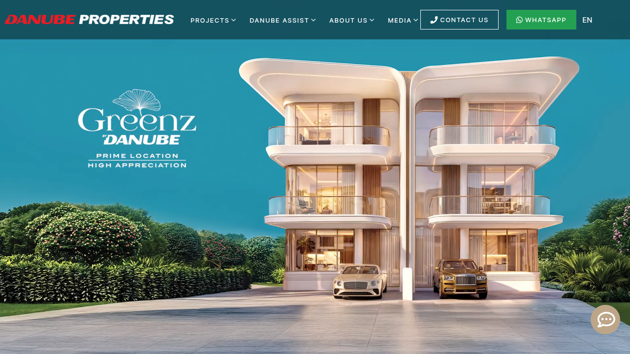 Screenshot of Danube Properties' website, highlighting reasons global investors choose Dubai real estate.