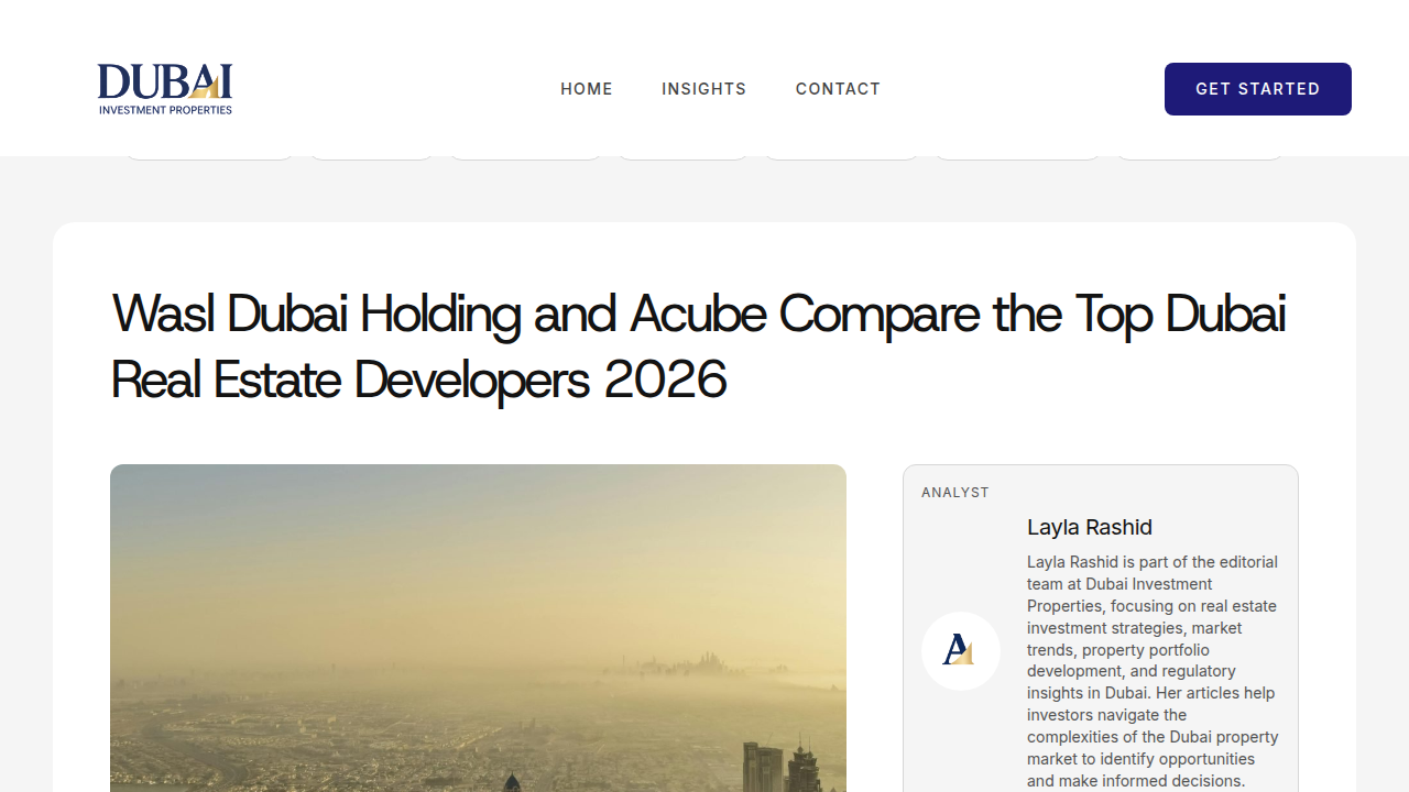 A guide from Dubai Investment Properties comparing leading real estate developers in Dubai for 2026.