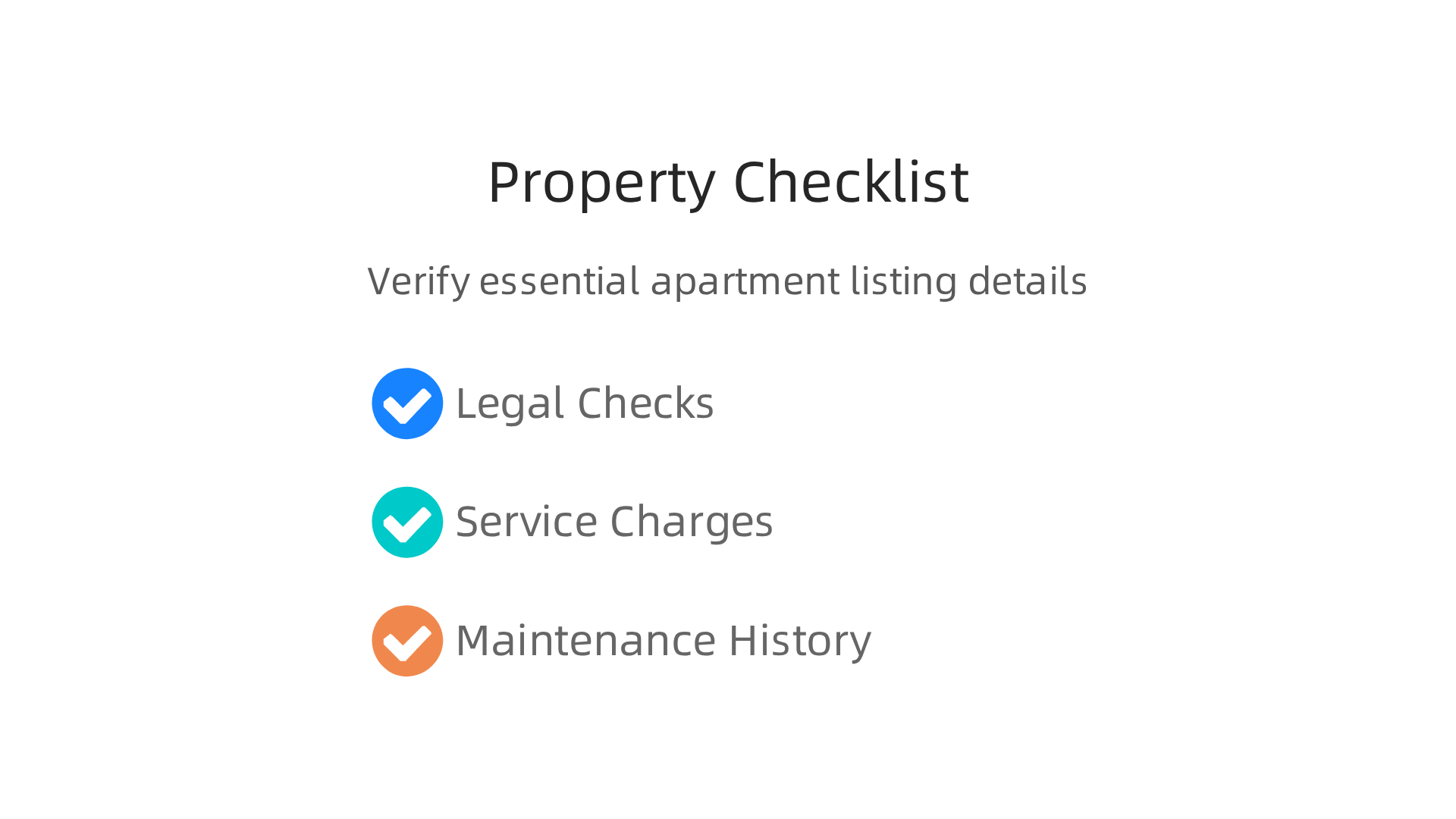A critical checklist for buyers to verify essential details of an apartment listing in Dubai.