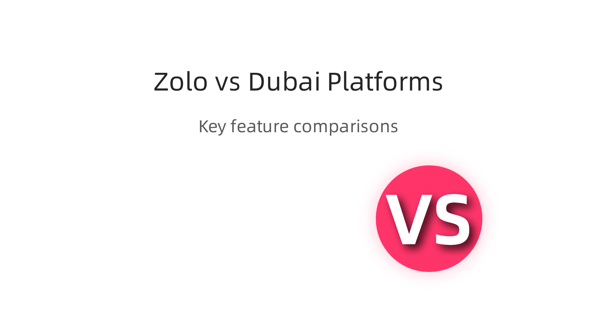 An infographic visually comparing key features and focus areas of Zolo Real Estate (Canada) with typical Dubai Real Estate Platforms.